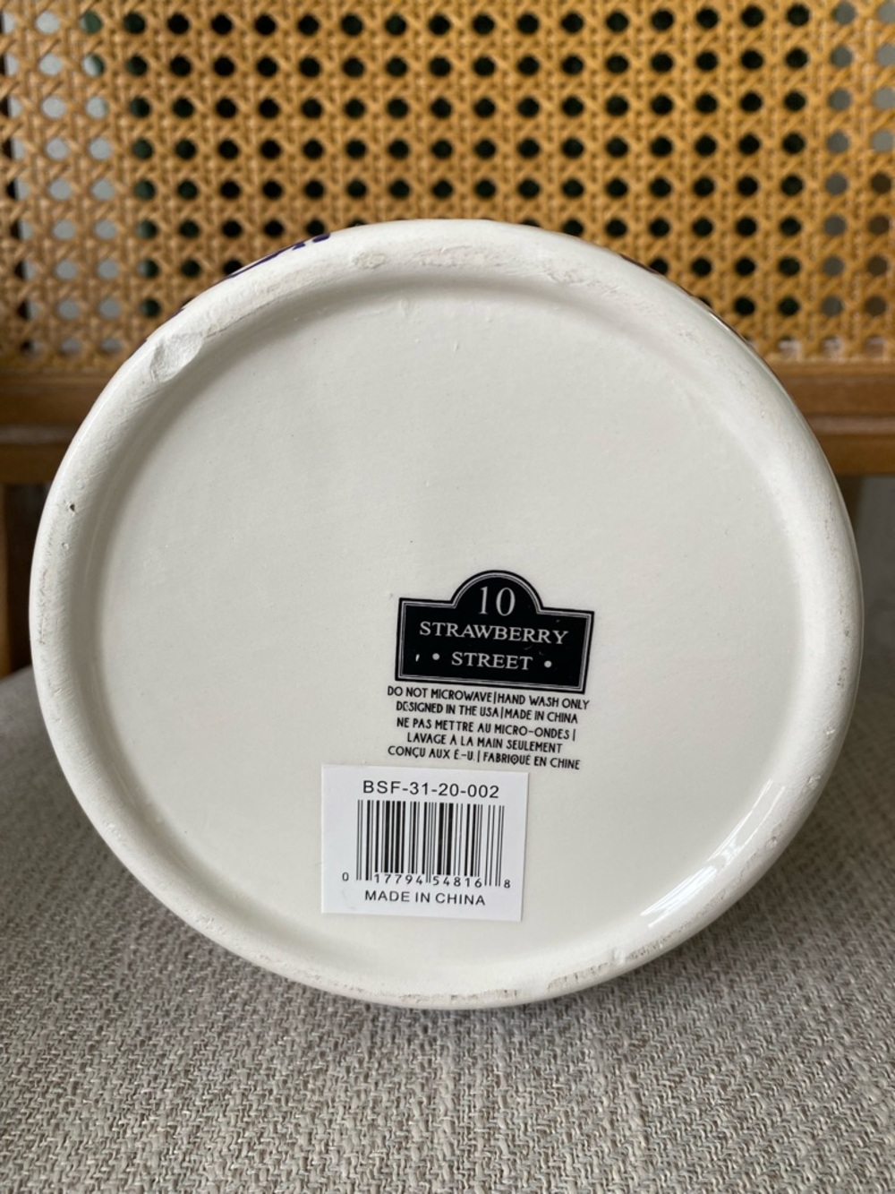 BLUE WHITE VINE FLORAL by 10
Strawberry St. BELLA Canister Toile Chinoiserie - Picture 4 of 8